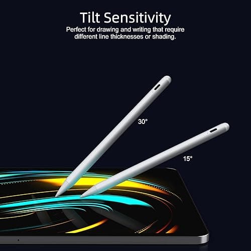 Stylus Pen for iPad 6th-11th Generation-2X Fast Charge Active Pencil Compatible with 2018-2025 Apple iPad Pro 11"/12.9"/M4, iPad Air 3/4/5/M2/M3,iPad mini 5/6 Gen-White thumbnail 8