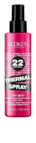 Redken Thermal Spray 22 High Hold - Thermal Heat Protectant and Setting Mist, For Curling and Flat Irons, Lasting Frizz Control & Protects Against Heat Damage - Image 1