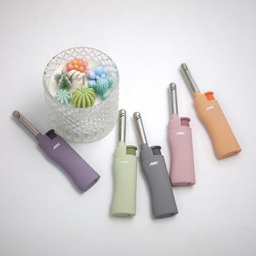 MK Candle Lighter, Butane Refillable Wind-Resistant Flame, 5-Pack for BBQ, Camping, Outdoor Use (Pastel-5pc) thumbnail 9