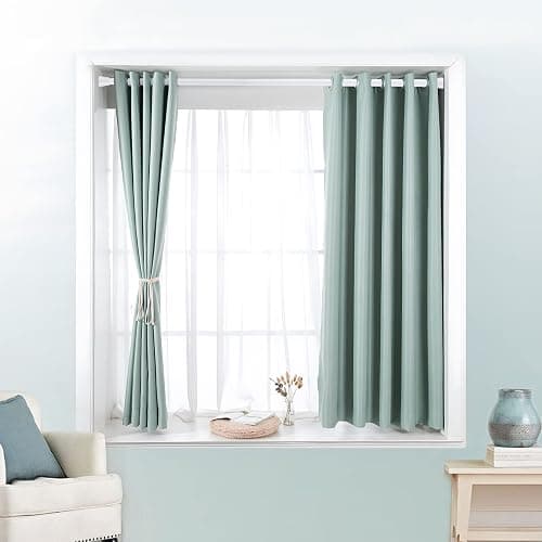 White Tension Curtain Rod for Windows 28 to 48 inch, Adjustable Expandable Pressure Spring Curtain Rod No Drilling, 7/8" Curtain Rod for Bedroom Doorway Closet Door thumbnail 2