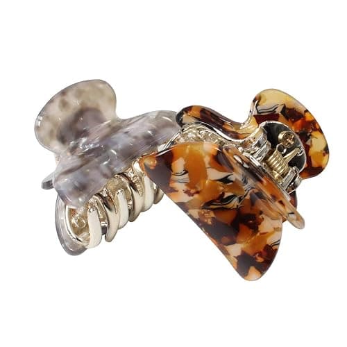 1.57 inch Small Acrylic Hair Claw Clips for Girls and Women Marbling Hair Clips,Plastic No-Slip Grip Jaw Hair Clip Hair Jaw Clamp,Pack of 12 thumbnail 9