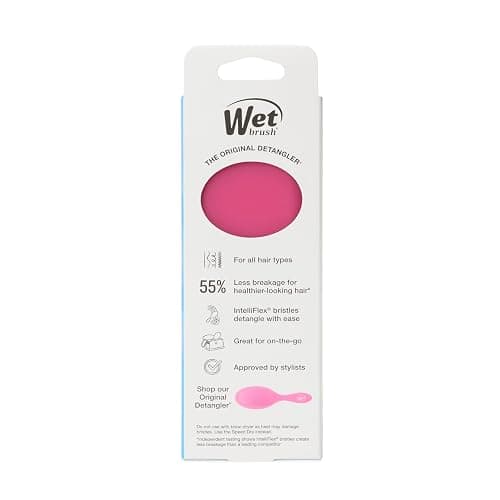 Wet Brush Mini Detangler Hair Brush, Pink Frost, Detangling Travel Hairbrush, Ultra-Soft IntelliFlex Bristles Glide Through Tangles with Ease, Pain-Free, All Hair Types thumbnail 12