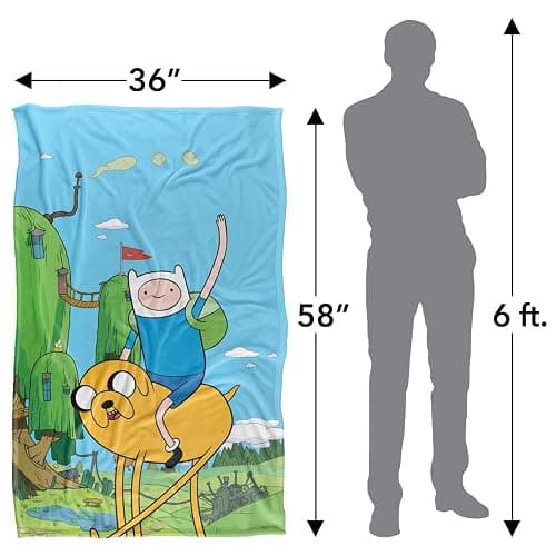 Adventure Time Best Bros Silky Touch Super Soft Throw Blanket 36" x 58" thumbnail 2
