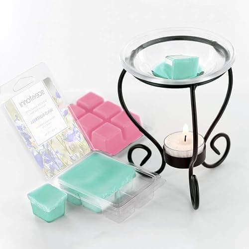 SCENTORINI Wax Melts - Soy Wax Cubes for Summer & Christmas Decor, 4 x 2.5 oz, Grapefruit, Cherry Blossoms, Wild Bluebell, Plumeria thumbnail 8