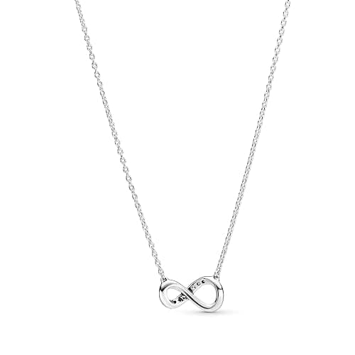 Pandora Moments Women's Sterling Silver Sparkling Infinity Collier Pendant Necklace, 50cm thumbnail 3