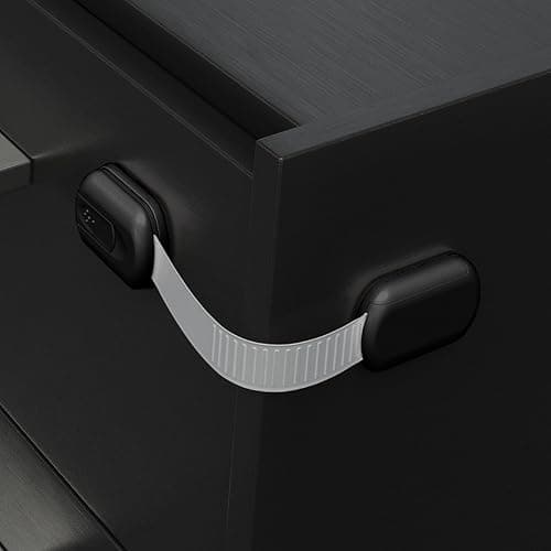 SKYLA HOMES Baby Locks (8-Pack) Child Safety Cabinet Proofing - Safe Quick and Easy 3M Adhesive Cabinet Drawer Door Latches No Screws & Magnets Multi-Purpose for Furniture Kitchen Ovens Toilet Seats thumbnail 9