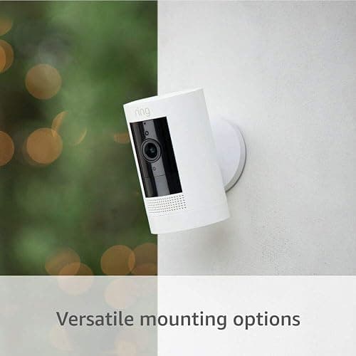 Like-New Ring Stick Up Cam Battery HD security camera with custom privacy controls, Simple setup, Works with Alexa - White thumbnail 3