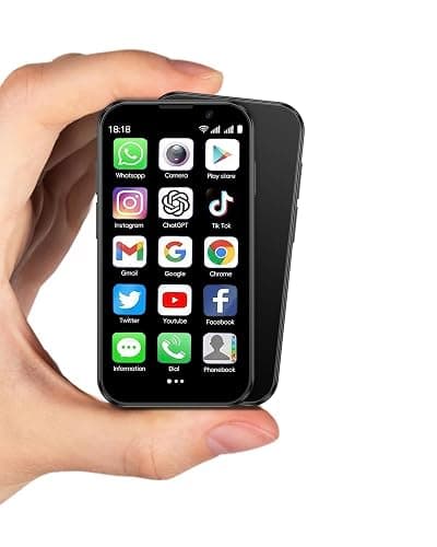 ACCOF Mini Phone Unlocked,3.0 Inch Display Mini Smartphone Android Unlocked, Dual Camera, Small Phone,900mAh 3G Network Cell Phone for Kids/Student/Backup/Travel,Dual SIM 2GB+16GB/128GB (Black) - Image 1
