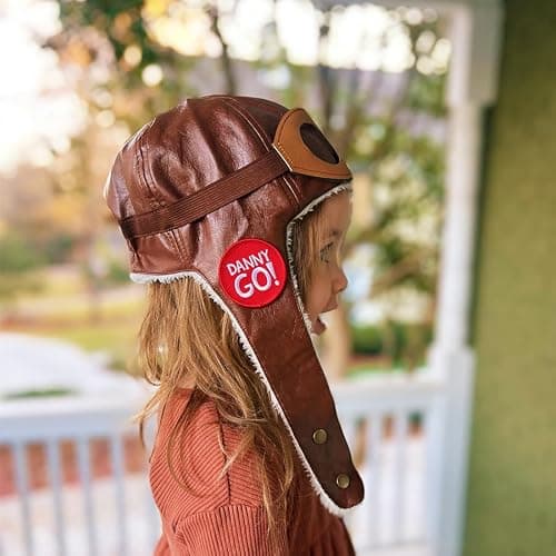 Danny Go! Official Danny Aviator Hat - Warm Costume Cap with Earmuffs for Kids Toddlers thumbnail 3
