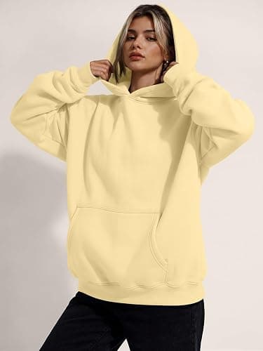 Trendy Queen Women Oversized Hoodies Fall Outfits | Gentle Skin Feel, Aesthetic Drop Shoulder, Large Kangaroo Pocket, Seamless Daily Outfit Match thumbnail 5