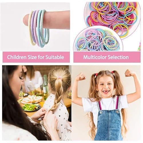 200pcs Hair Ties for Kids Hair Ties Toddler Girls for Girls Elastic Hair Bands Small Kids thumbnail 4