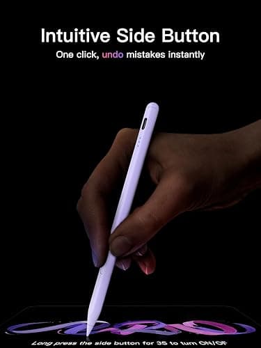 KEEPRO Stylus Pen for iPad 2018-2026, USB-C Fast Charging Pencil, Pixel-Perfect Tilt Sensitivity for iPad 11/10/9/8/7/6/A16, Mini 7/6/5, Air M4/M3/M2 11"/13"/5/4/3, Pro M5/M4 13"/12.9″/11″ Purple thumbnail 5