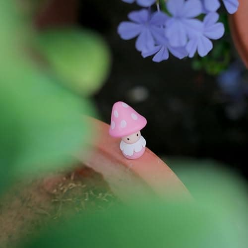 YGMONER Car Interior Mini Mushroom Frigurines Dashboard Decorations Pack of 4 Cute Decoration for Vehicle Room Cake (Mushroom) thumbnail 8