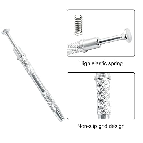 Hordion 4-Claw Pick up Tool Piercing Ball Grabber, Stainless Steel 4 Prongs Jewel Pickup Tool Terp Pearl Grabber for IC Chip Electronic Components Nails Clamping, Silver thumbnail 4