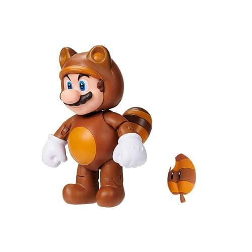 Super Mario 4" Action Figures Tanooki Mario with Leaf thumbnail 4