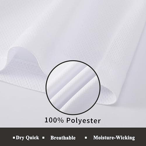 6 Pack Boys Youth Kids Mesh Athletic Quick Dry T Shirts Short Sleeve Moisture Wicking Tee Shirts Active Tops (Age 4-18) thumbnail 2