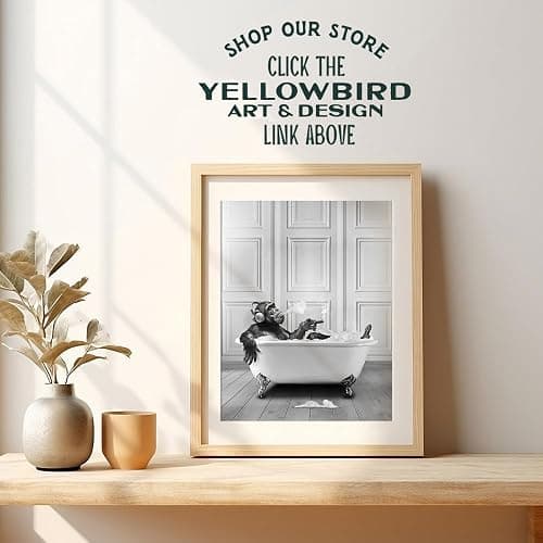 Cool Bathroom Wall Decor for Men - Black Bathroom Decor - funny Wall Decor - Cute Trendy Restroom Sign - small Bath Art - Wall Art Bath Pictures - Funky Urban Home Decor - Bathtub Print thumbnail 4
