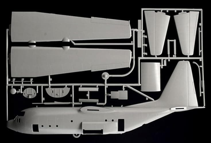 Italeri 1255S 1/72 C-130J Hercules, Grey thumbnail 6