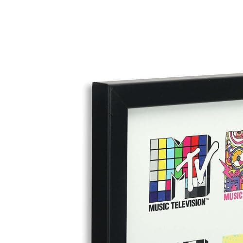 MTV Logo Colorful Collage Framed Wood Wall Decor - Retro MTV Wall Art for Office, Teen Room or Music Room thumbnail 6
