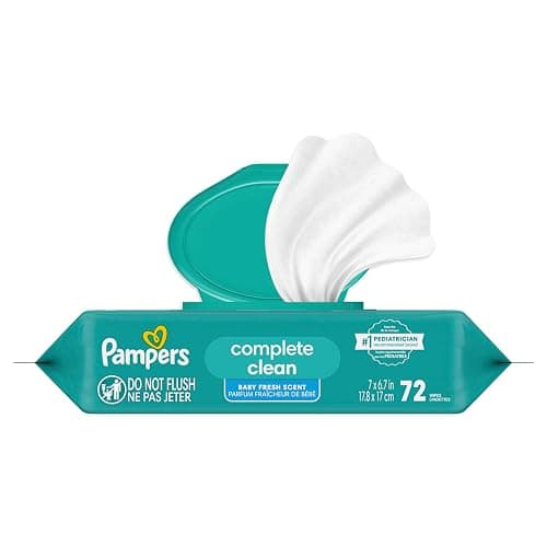 Pampers Baby Wipes, Complete Clean Baby Fresh Scented Wipe, Gently Cleans Head to Toe, 72 Total (1 Flip-Top Packs) thumbnail 16