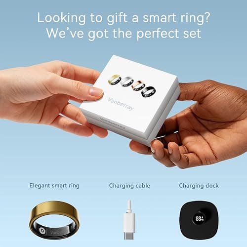 2026 Smart Ring For Women & Men, Sleep Health Fitness Tracker, Gold 6 | No App Fee, Track Sleep, Heart Rate, Blood Oxygen and Stress, 5-7 Day Battery Life, Lightweight, iOS & Android Compatible thumbnail 9