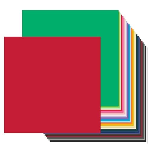 Colored Cardstock 12x12 Card Stock 25 Assorted Colors, Goefun 100 Pack Scrapbook Paper for Christmas, Cricut, Card Making, and DIY Crafts, 175 GSM - Image 1