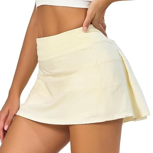 VIPONES Women Tennis Skirt Golf Skorts Athletic Mid-Rise with Pockets Inner Shorts Sport Workout Pleated Pickleball - Image 1