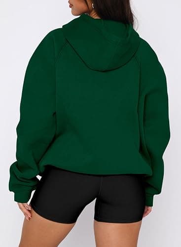 onlypuff Women Pullover Sweatshirt Long Sleeve Hoodies Kangaroo Pocket Fleece Basic Sweater thumbnail 3
