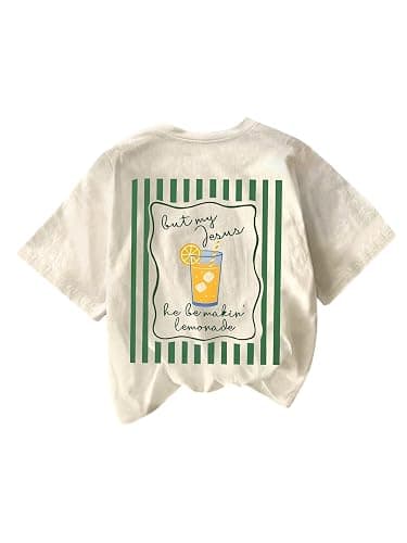 SOLY HUX Women's Summer Graphic Tees Short Sleeve T Shirt Cute Casual Tops | Summer, Graphic, Short Sleeve, Crew Neck, Cute, Casual, Streetwear - Image 1