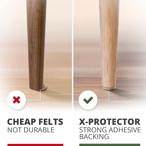 X-Protector 357 pcs Beige Felt Furniture Pads - Huge Quantity of Hardwood Floor Protectors with Many Big Sizes - Protect Any Type of Hard Floor thumbnail 3
