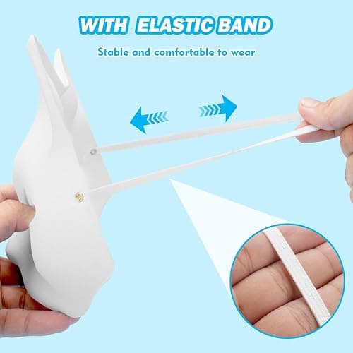 MAELSTROM 30Pcs Cat Mask Base With Strap - Blank to Paint, Therian Halloween Animal Mask for Party Costume thumbnail 3