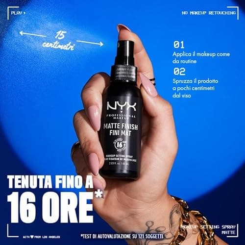 NYX Professional Makeup Setting Spray, Formula fissante leggera a lunga tenuta, Finish matte, 60 ml thumbnail 5