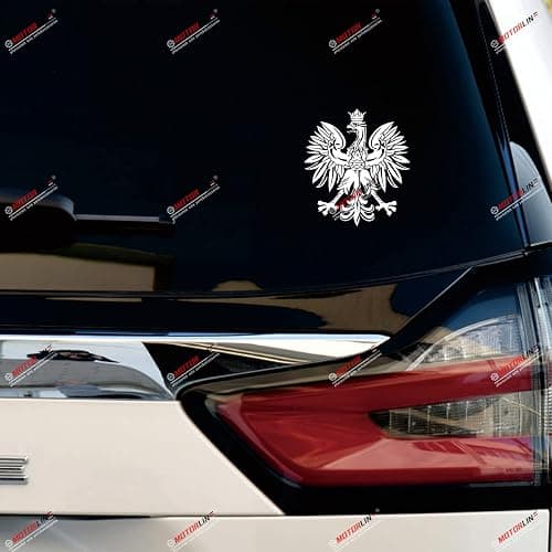 6'' Polish Eagle Coat of arms of Poland Polski Decal Sticker Car Vinyl White sda3 thumbnail 2