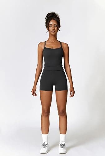 QBGJTD Two Piece Workout Sets For Women Tank Top Matching High Waist Booty Lifting Shorts Gym Yoga Active Wear Outfits thumbnail 4