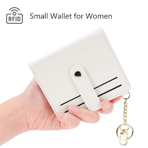 Airkit Small Wallets Woman RFID Blocking Leather Credit Card Holder - with ID Window - Card Wallets for Women - with Zipper Coin Purse - Keychain Wallet thumbnail 7