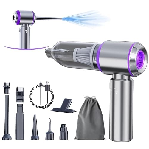 houscly Car Vacuum Portable Cordless 20000PA High Power Mini Vacuum Cleaner 4-in-1 Compressed Air Duster & Air Blower & Pump Hand Held Vacuum with Brushless Motor for Car, Home, Office,Camping - Image 1