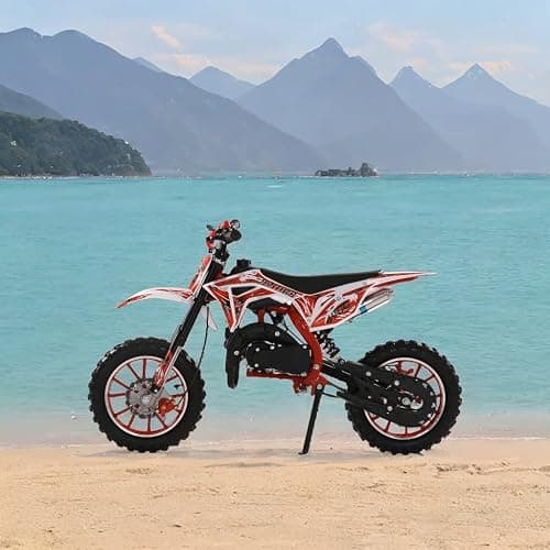 Shulemin 50CC Kids Dirt Bike, 2-Stroke Dirt Bike for Kids,Gas Power Motocross, Off Road Mini Motorcycle, Gas Bike Load 330Lbs thumbnail 6