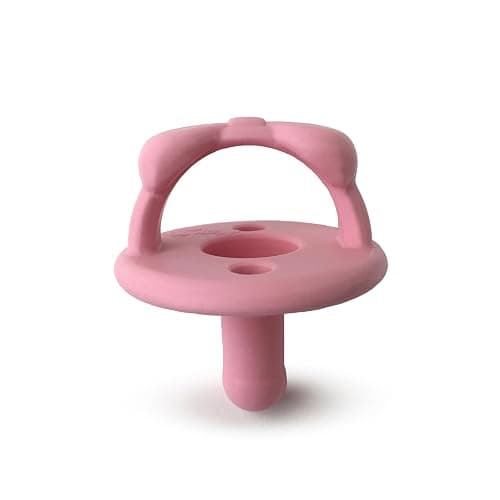 Itzy Ritzy Silicone Pacifiers for Ages 6-18 Months – Itzy Soother Pacifiers Feature Collapsible Handle & Two Air Holes for Added Safety – Set of 2 in Light & Dark Pink thumbnail 3