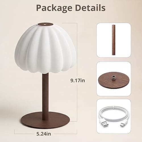 Hifree Rechargeable Waterproof Shower Lamp, IP65 Cordless Touch Dimmable Small Desk Light for Inside Shower, 4500mAh Battery Operated Color Changing Table Lamp for Bathroom, Bedroom, Outdoor thumbnail 9