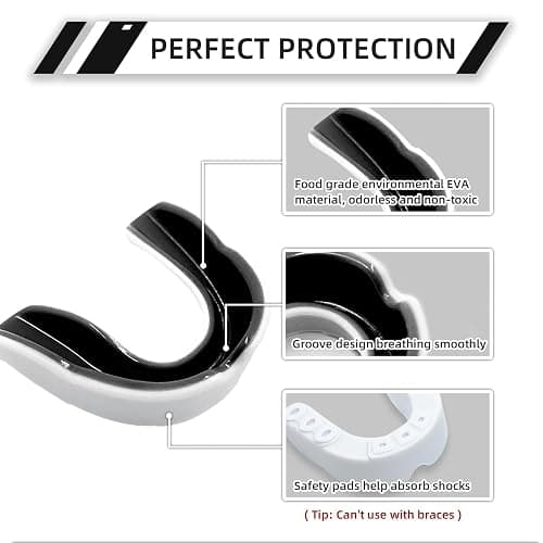 5 Pack Kids Youth Mouth Guard for Sports, Boys Girls Mouth Guard with Case, Child Teen Sports Mouthguard for Football Lacrosse Basketball Boxing Soccer Taekwondo MMA Karate thumbnail 2