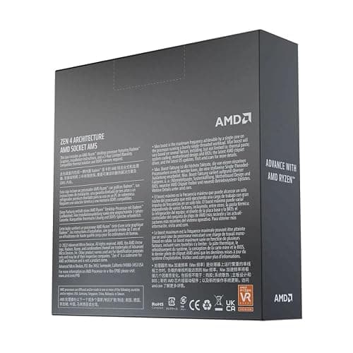 AMD Ryzensets 5 7600X Processor (integrated radeon graphics, 6 cores/12 threads, 105W TDP, AM5 socket, 38MB cache, up to 5.3 GHz max boost, no cooler) thumbnail 4