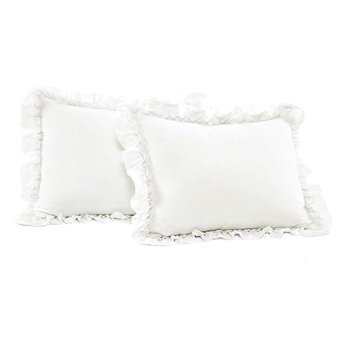 Lush Decor Ella Ruffle Lace Comforter, 3 Piece Set, Full/Queen, White - Cute Comforter - Queen Bedding Set - White Bedding Full Size - Coquette Decor - Ruffle Trim - Lace Trim thumbnail 4