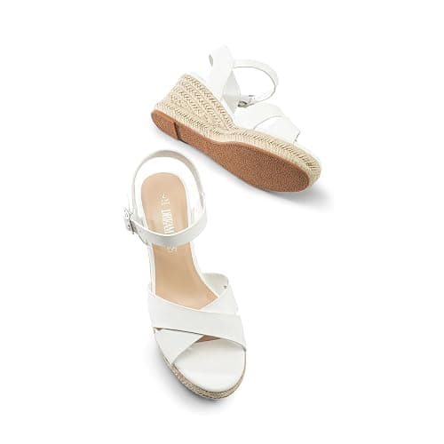 DREAM PAIRS Women's Espadrille Wedge Sandals | Adjustable Buckle, Dressy Platform Sandals Casual Summer, Comfortable High Heeled Wedges, Fashion Dressy Shoes thumbnail 9