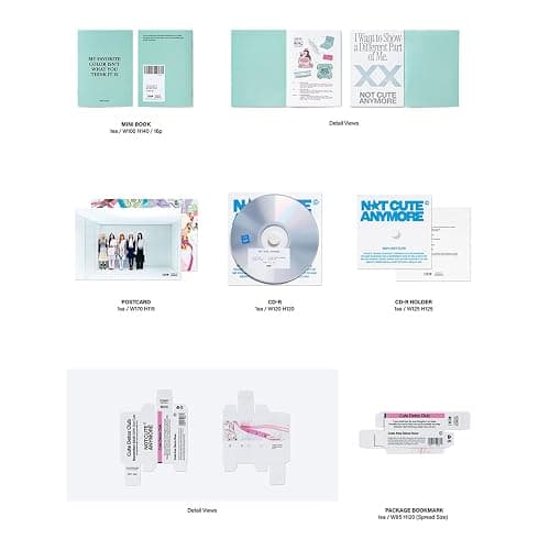 ILLIT - 1st Single Album NOT CUTE ANYMORE Not Cute ver. Photobook + Mini book + Postcard R + Deco Sticker + Poster + ID Photo Set + Gift thumbnail 5