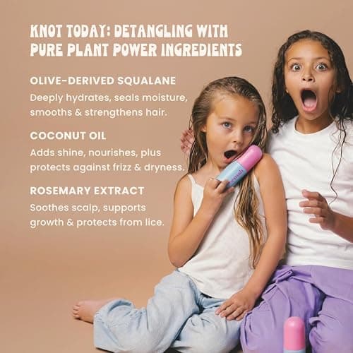 Nemah Kids Leave In Conditioner, Detangler Spray For Kids, Hair Detangler Spray For Tangles And Frizz, With Squalane Coconut Oil Rosemary, Smooth Soft Finish, For Curly Or Straight Hair, 4 Oz thumbnail 3