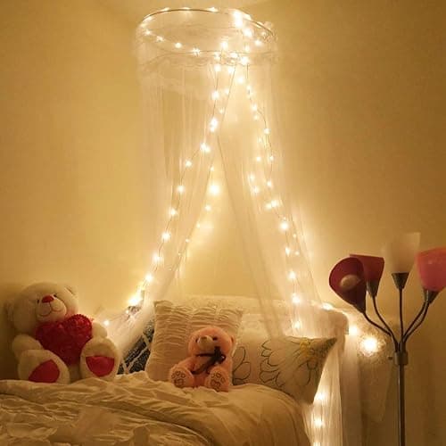 Lighting EVER Fairy Lights Plug in, 33ft 100 LED String Lights with Switch | Warm White 3000K, Thin Copper Wire, Waterproof, Steady-on, Indoor Outdoor, 4.5V thumbnail 4