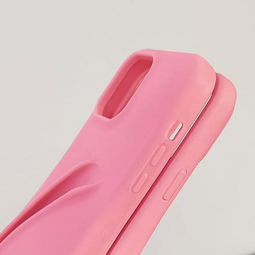 Generic Lip Gloss Phone 15 Pro Max Case - Premium Silky Silicone Lip and Phone Case with Puffy Back and Tactile Buttons for Easy Grip - Protective and Stylish Case Phone 15 Pro Max (Pink) thumbnail 7
