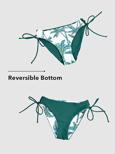 CUPSHE Women's 2 Piece Bikini Set Back Braided Straps with Reversible Bottom thumbnail 4