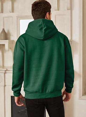 JMIERR Mens Casual Cotton Hooded Collar Drawstring Hoodies Pullover Sweatshirts Casual Long Sleeve Shirts thumbnail 2