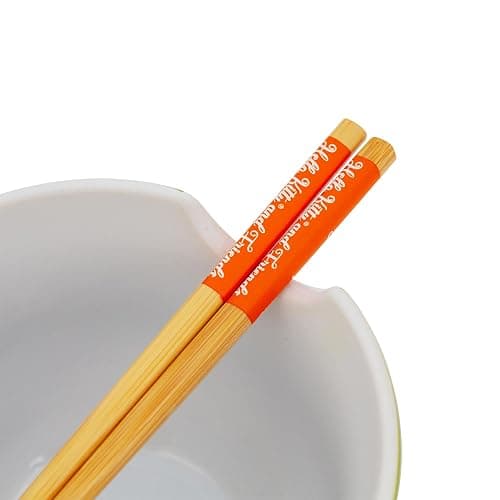 Silver Buffalo Sanrio Hello Kitty and Friends Mushroom Crew Ceramic Dinnerware Set | Includes 20-Ounce Ramen Noodle Bowl and Wooden Chopsticks | Asian Food Dish Set For Home & Kitchen thumbnail 4